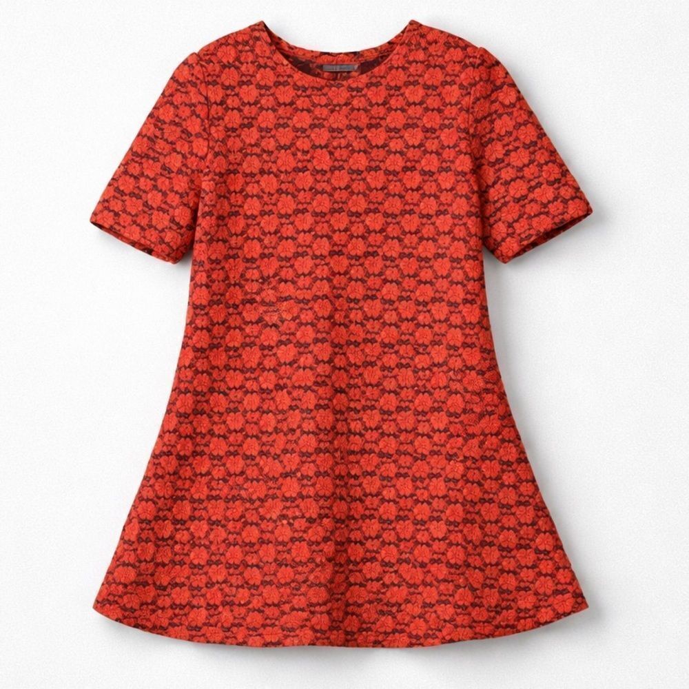 Isabel Garreton orange and gray lace dress size 2T short sleeve